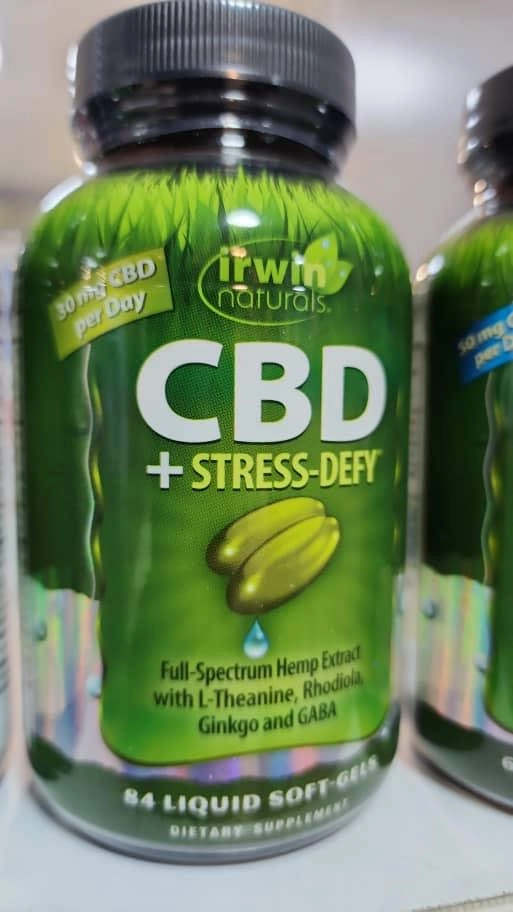 استرس دفی و سی بی دی کاهش دهنده استرس اروین نچرالز (۸۴تایی)Irwin Naturals Stress Defy