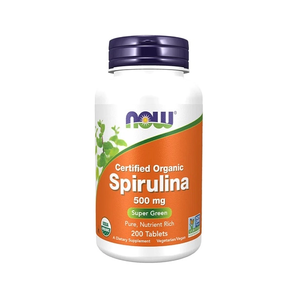 اسپیرولینا ناو 500 میلی گرم 200 عدد NOW Spirulina