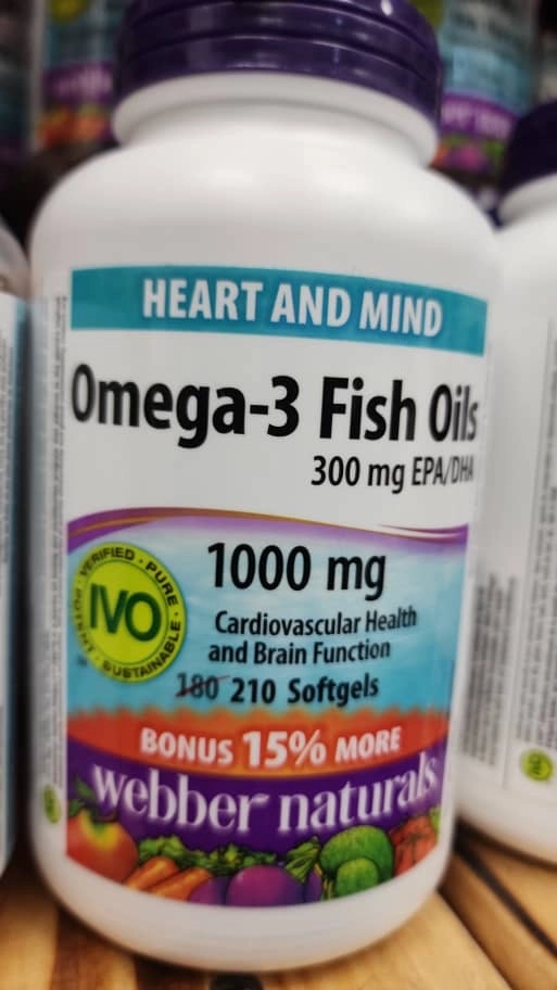 امگا Webber Naturals Omega 3 1000mg وبر نچرالرز ۲۱۰ تایی