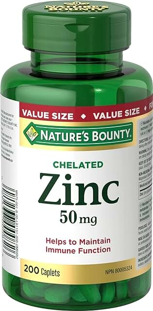 زینک نیچرز بونتی (۲۰۰عددی) Nature's Bounty Chelated Zinc