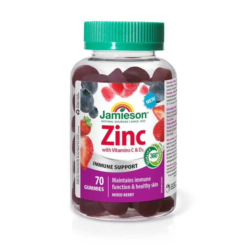 زینک پاستیلی جمیسون۶۰عددی) Zinc Gummies Jamieson