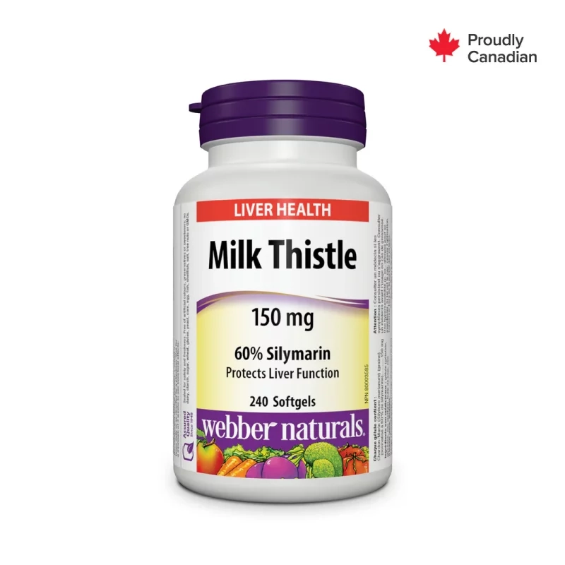سافت ژل خار مریم میلک تیسل Webber Naturals Milk Thistle 150mg وبر نچرالز (240 عددی)