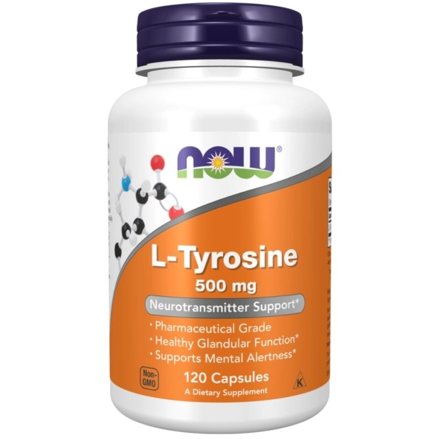 ضد استرس ال-تیروزین ناو NOW L-Tyrosine 500mg ۱۲۰عددی