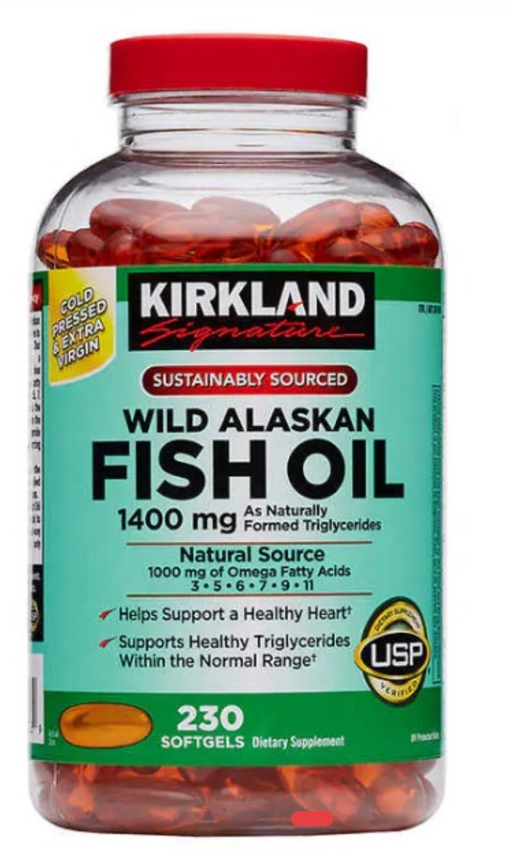 فیش اویل آلاسکای وحشی ۱۴۰۰میلی گرم کرکلند (230 عددی)