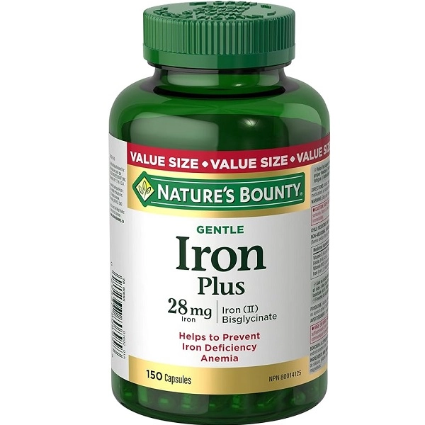 قرص آهن نیچرز بونتی آیرون پلاس 28 میلی گرم 150 عددی Nature’s Bounty Iron