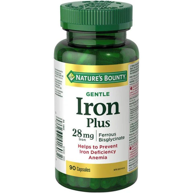 قرص آهن نیچرز بونتی آیرون پلاس 28 میلی گرم (90 عددی) Nature’s Bounty Iron