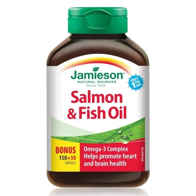 قرص امگا Salmon & Fish Oils Omega-3 جیمیسون (200 عددی)