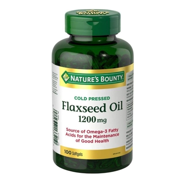 قرص روغن بذر کتان Flaxseed Oil 1200mg نیچرز بونتی (100 عددی)