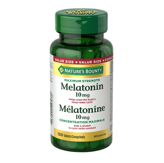 قرص ملاتونین melatonin Maximum Strength 10mg نیچرز بونتی (120 عددی