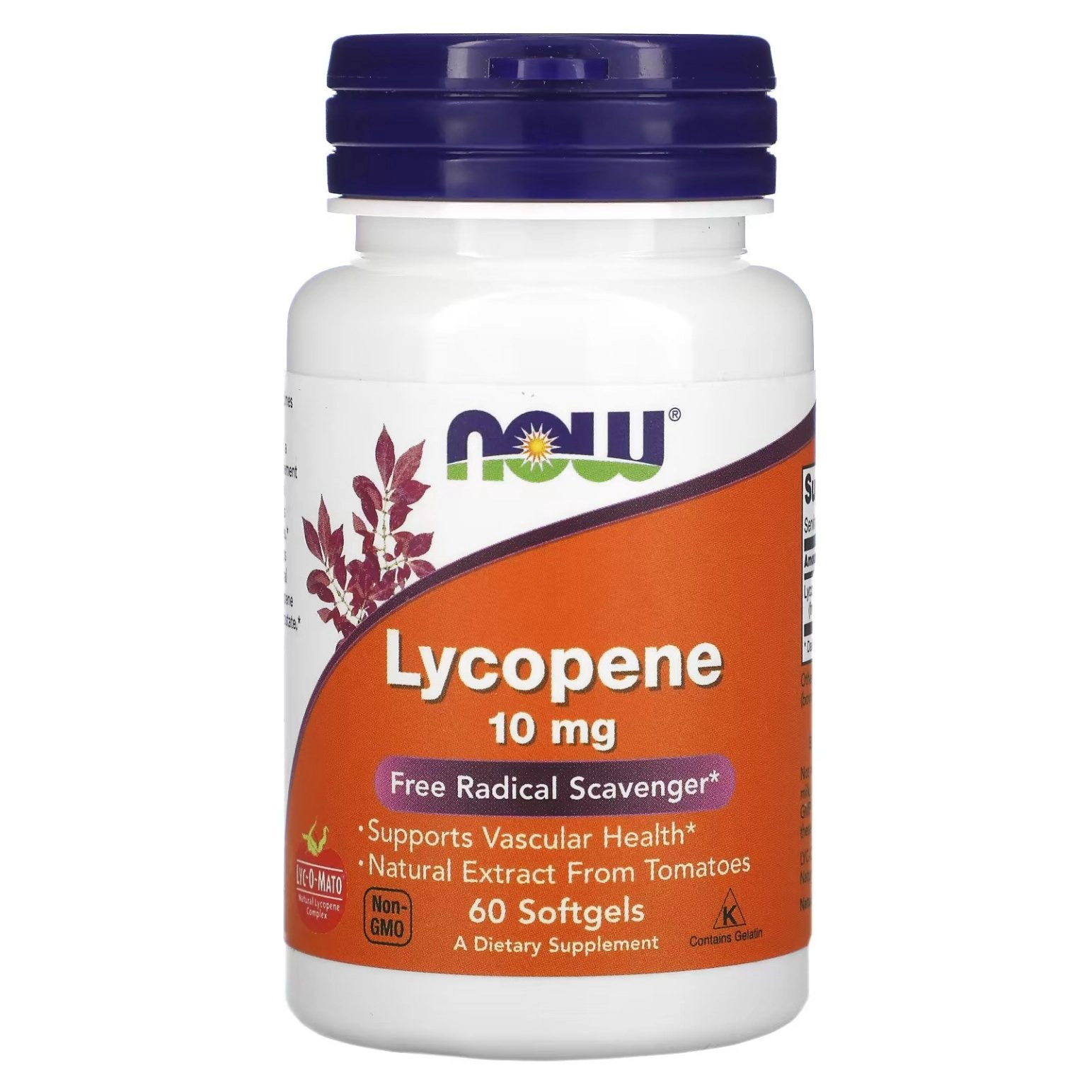 لیکوپن 10mg ناو فودز 60 عددیNOW Lycopene