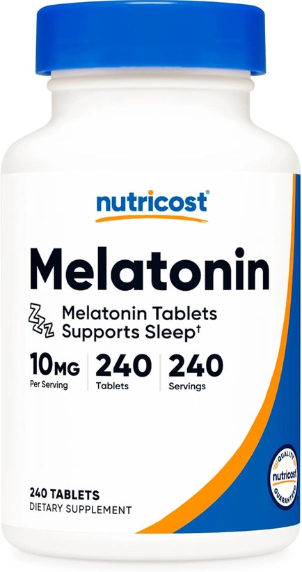 ملاتونین 10 میلی گرم ناتری کاست 240 عددی Nutricost Melatonin 10mg, 240 Tablets - 10mg