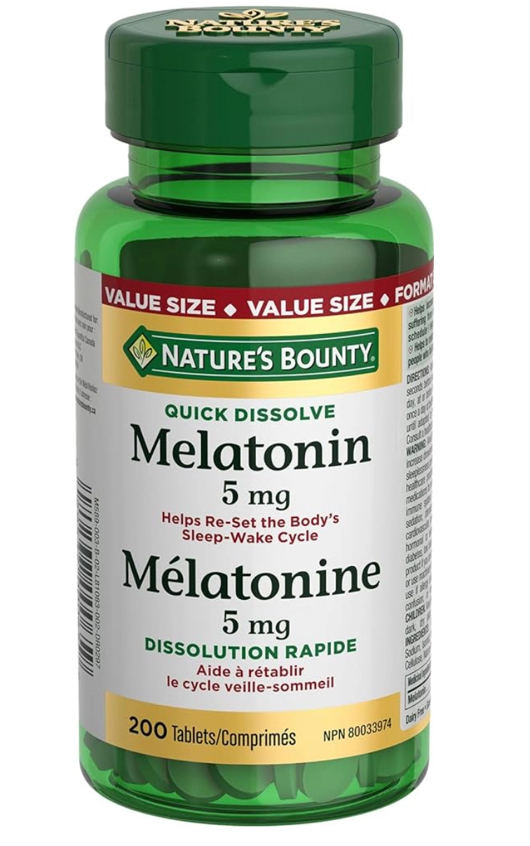 ملاتونین نیچربونتی. Nature's Bounty Melatonin 5 Mg به تنظیم مجدد چرخه خواب و بیداری بدن کمک می کند، اندازه ارزش 200 قرص