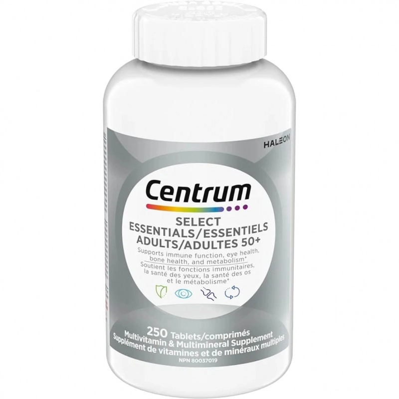 مولتی ویتامین سنتروم بزرگسال بالای 50 سال Centrum Select Essentials (250 عددی)
