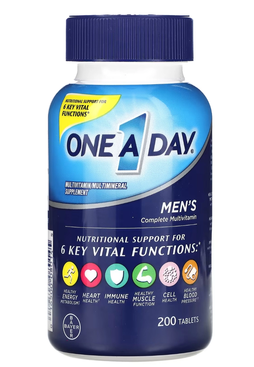 مولتی ویتامین وان ا دی بایر مردانه ۲۰۰عددیONE A DAY Bundle Multivitamin for Men 200