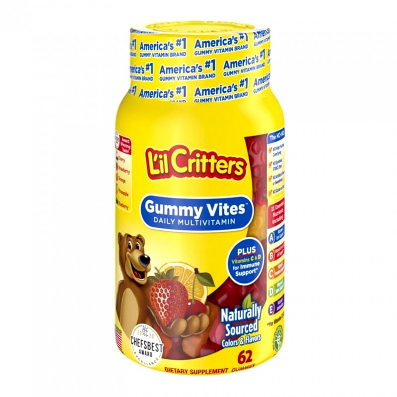 مولتی ویتامین پاستیلی کودک لیل کریترز ۶۲ عددی