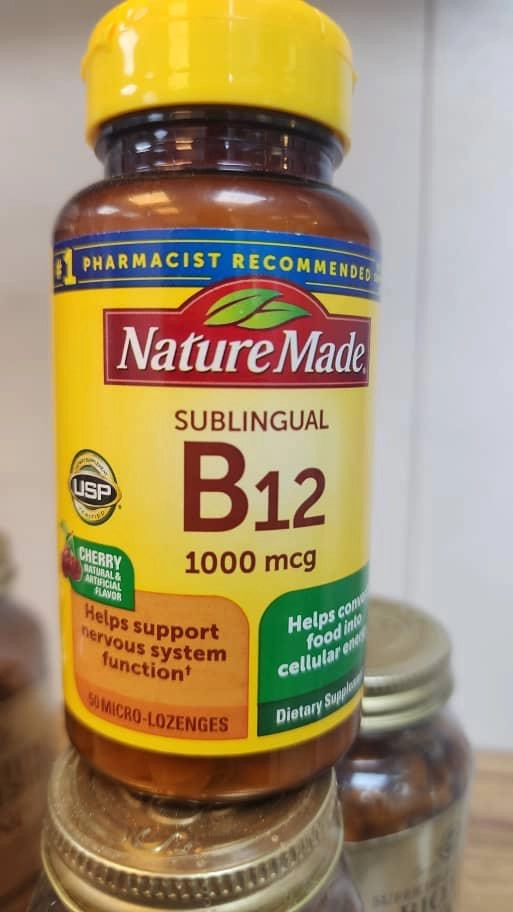 مکمل B12 نیچر مید افزایش انرژی و متابولیسم طبیعی بدن اصل آمریکا (۵۰ عددی) Nature Made Vitamin B12 1000 mcg