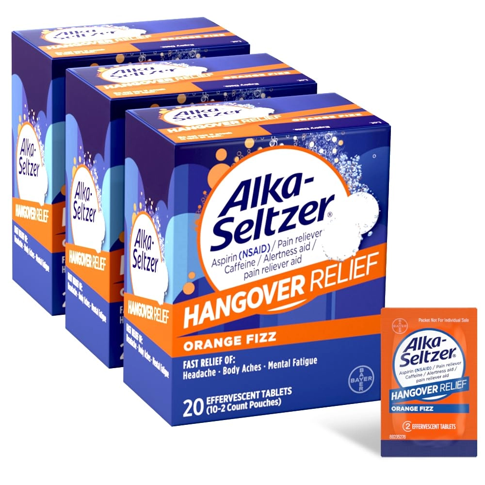 هنگ آور جوشان تسکین آلکا سلتزر بایر Bayer Alka-Seltzer (20 عددی)
