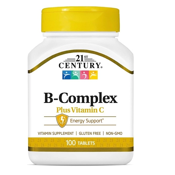ویتامین B کمپلکس سنتری همراه با ویتامین C (۱۰۰عددی) (21st century Healthcare B Complex Plus Vitamin C)