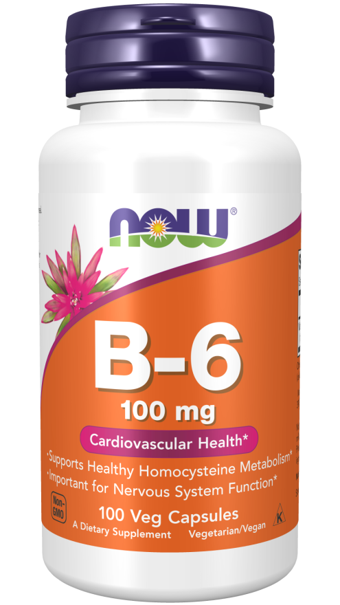 ویتامین B6 ناو فودز (100mg) ۲۵۰ عددیVitamin B-6 100 mg Veg Capsules