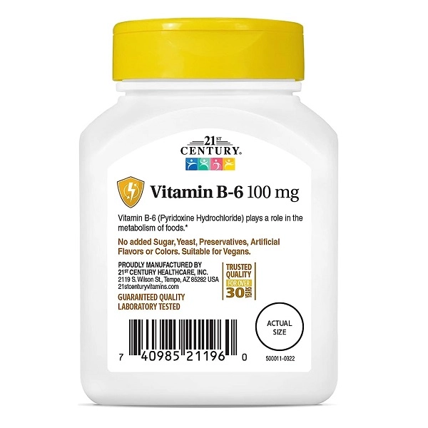 ویتامین ب 6 سنتری (۱۱۰عددی)21ST CENTURY VITAMIN B6