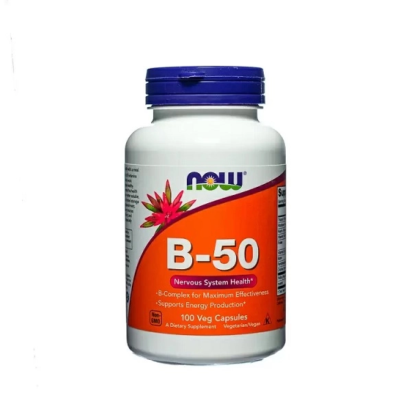 ویتامین ب ناو 100 عدد Vitamin B-50mg 100 CapsulesNOW Foods B-50