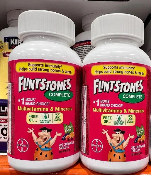 پاستیل مولتی ویتامین کودک FLINTSTONES Complete Chewable Multivitamins for Kids بایر (220 عددی)