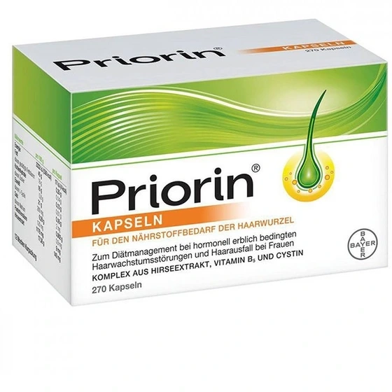 پریورین قرص پریورین بایر ضدریزش هورمونی و ارثی اصل آلمان (۲۷۰عددی) priorin kapseln
