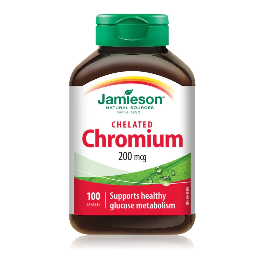 کروم کیلات دار جمیسون 200 میکروگرم 100 عدد Jamieson Chelated Chromium
