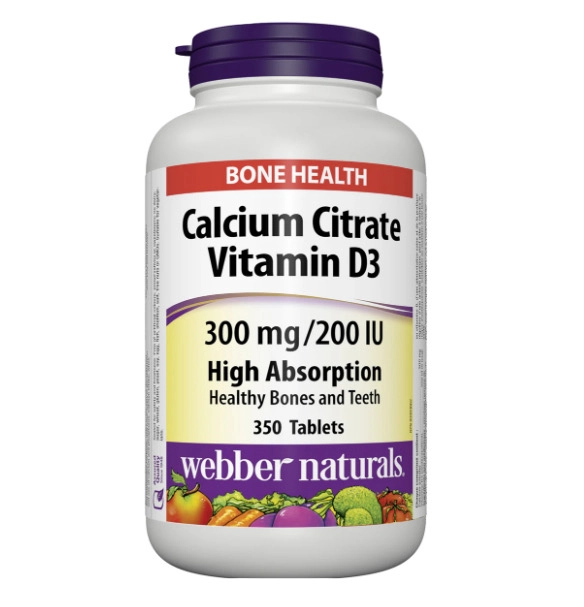 کلسیم سیترات و ویتامین د3 D3 وبر نچرالز(۳۵۰عددی) Webber natural Calcium Citrate Vitamin D3