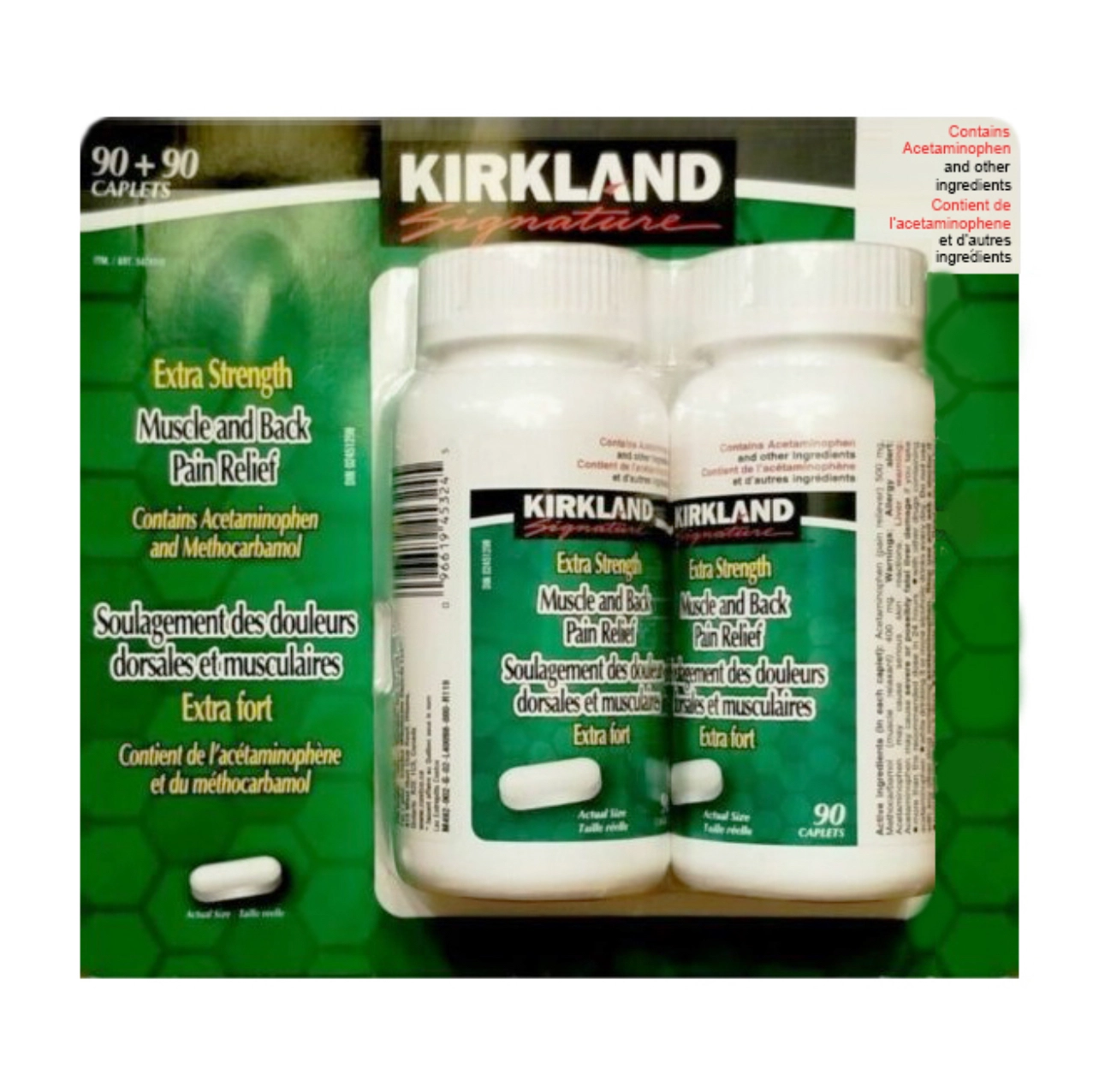 گرفتگی عضلاتExtra Strength Muscle Back Pain Relief کرکلند (90 عددی)