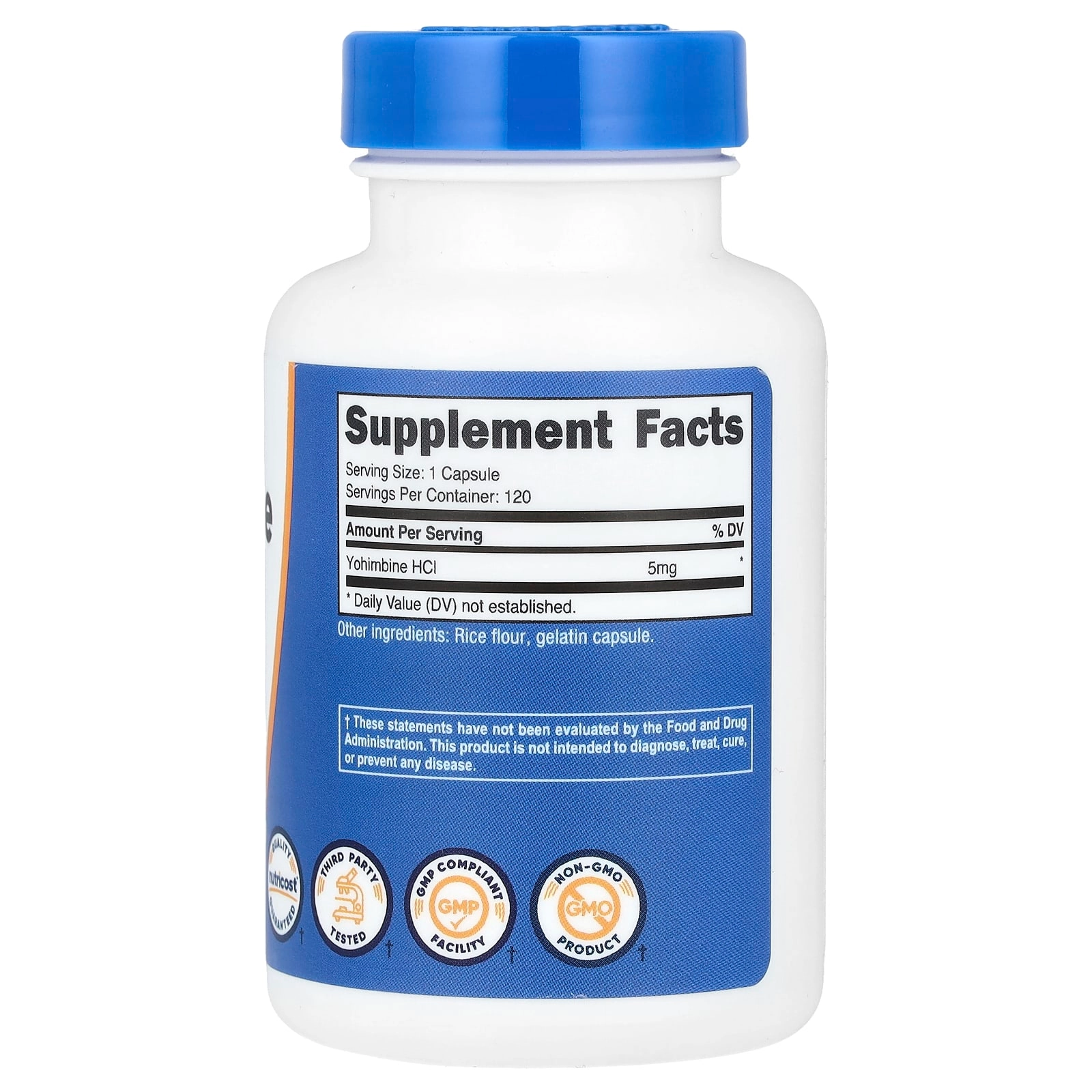 یوهیمبین ناتری کاست ۱۲۰عددی Yohimbine, 5 mg, 120 Capsules