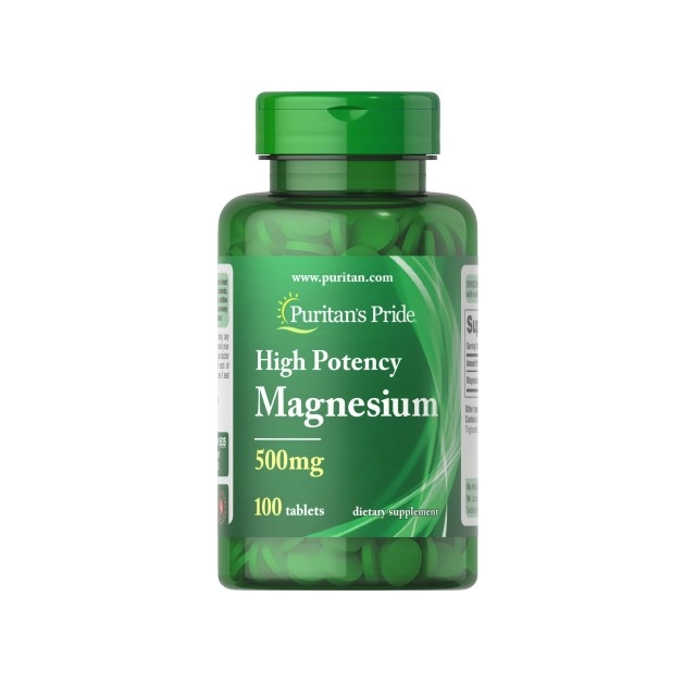 Puritans Pride High Potency Magnesium 500mgقرص منیزیم 500mg پوریتان پراید (100 عددی)