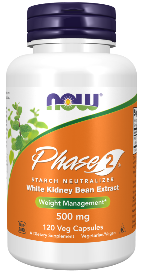 فاز۲ نابودکننده نشاسته 500 میلیگرم ناوNOW Foods Phase 2 White Kidney Bean
