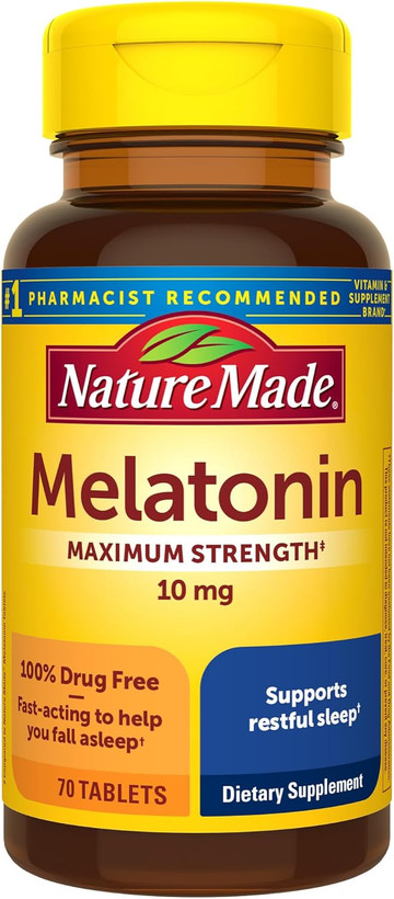 ملاتونین 10 میلیگرم نچرمد | کمک به خواب عمیق و آرام Nature MadeMelatonin 10 mg Extra Strength