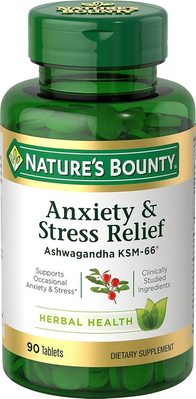 مکمل آشواگاندا نیچرز بونتی – KSM-66 برای کاهش استرسNature’s Bounty Stress Relief