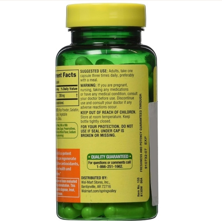 الفا لیپوییک اسید اسپرینگ والی ۱۰۰ عددی