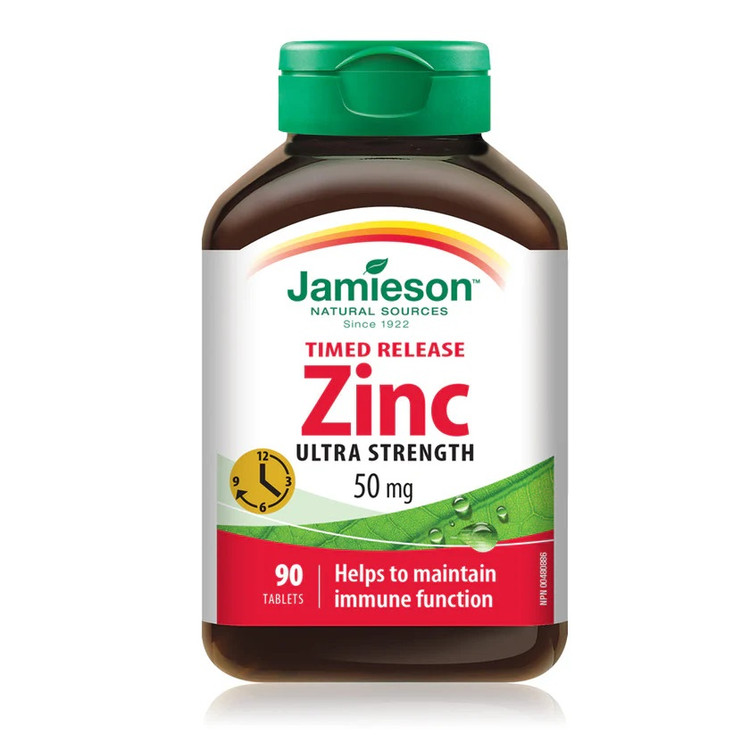 زینک جیمسون اولترا استریج ۵۰میل (۹۰عددی) Zinc 50 mg Jamieson