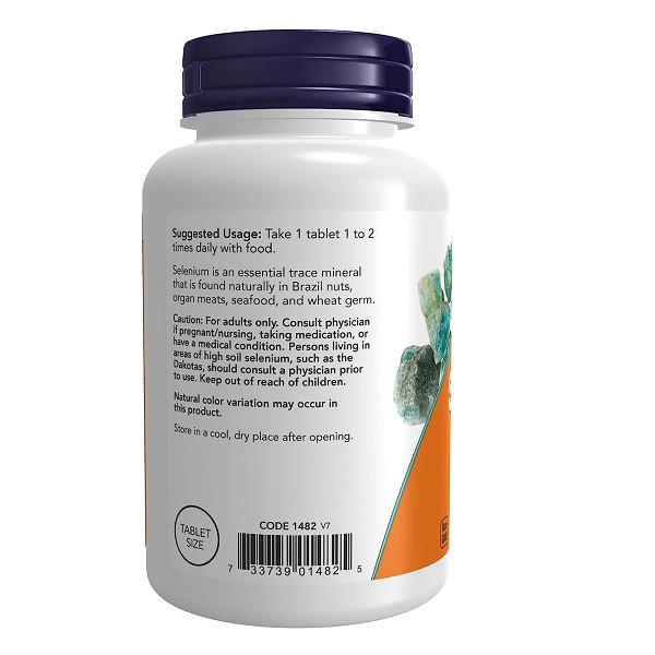 سلنیوم ناو غده تیروییدNOW Selenium 100mcg (۲۵۰عددی)