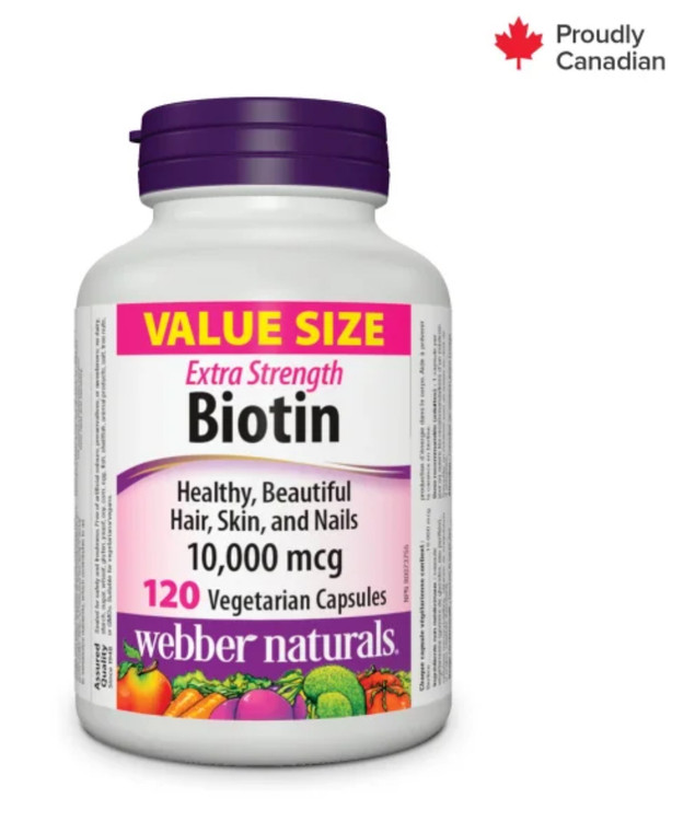 قرص بیوتین Webber Naturals Biotin 10.000mcg وبر نچرالز (120 عددی)