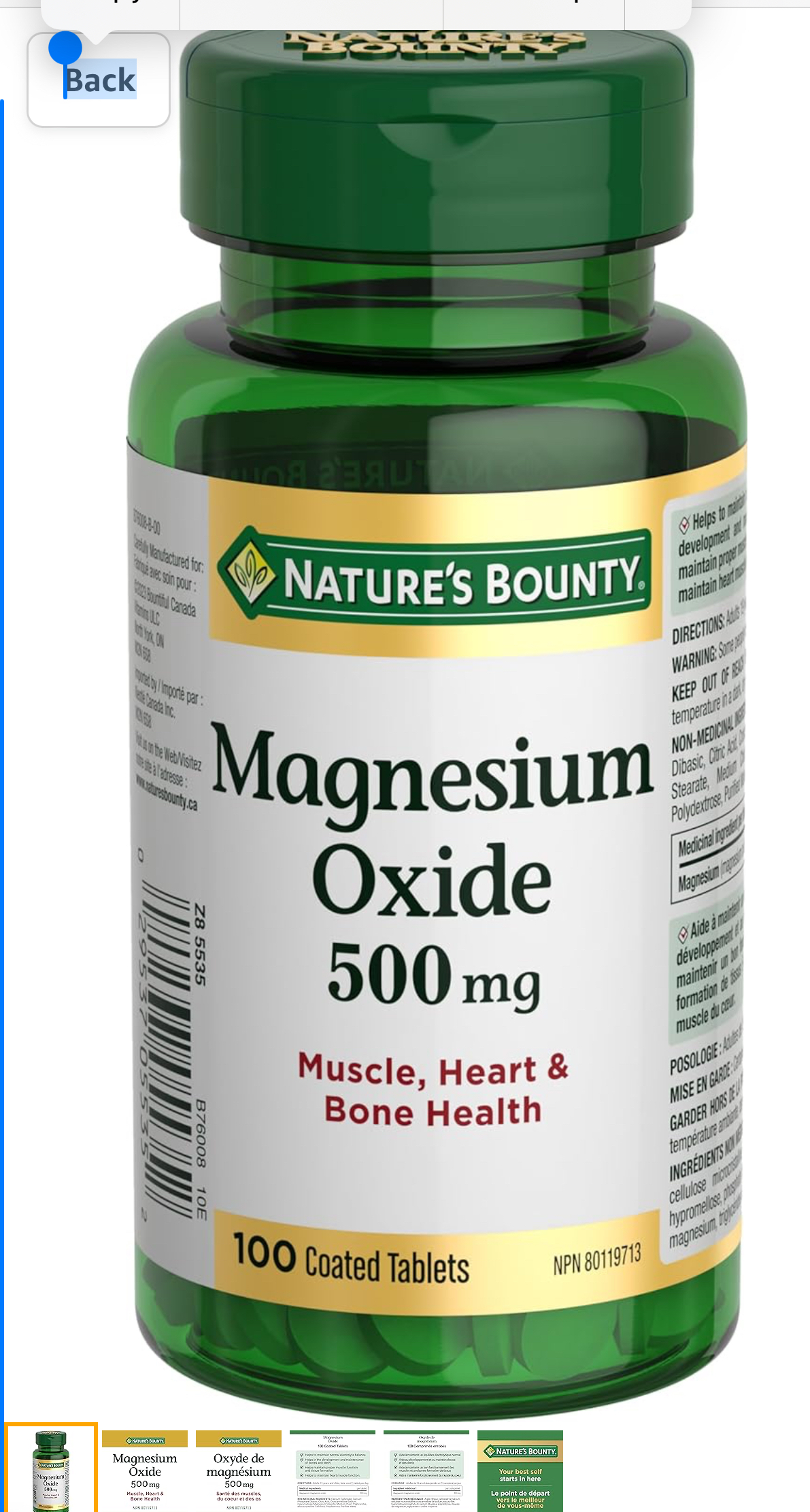 منیزیم اکساید نیچر بونتی ۱۰۰عددی