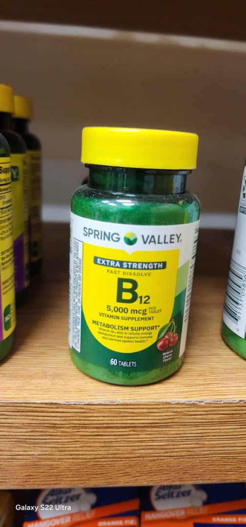ویتامین ب 12 اسپرینگ والی(۶۰عددی) Spring Valley Vitamin B12