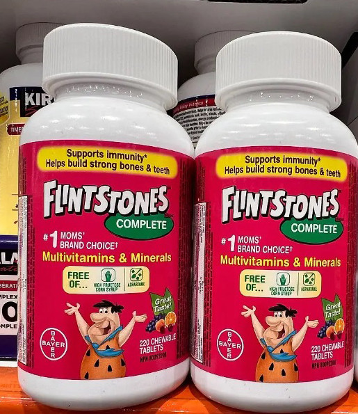 پاستیل مولتی ویتامین کودک FLINTSTONES Complete Chewable Multivitamins for Kids بایر (220 عددی)