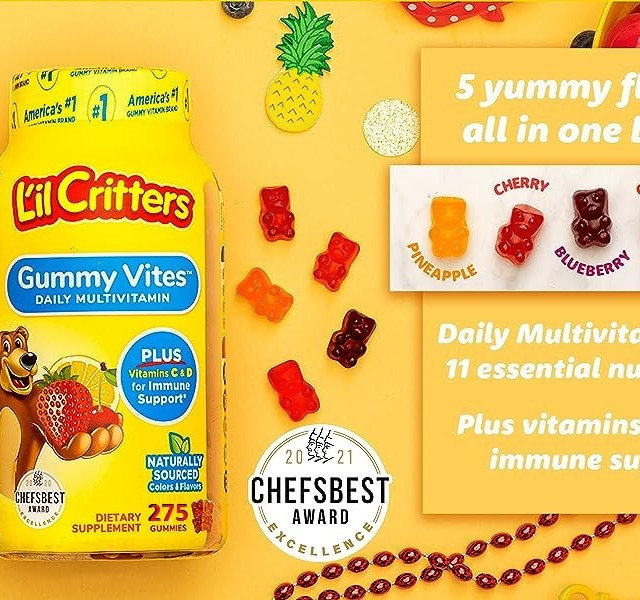 پاستیل مولتی ویتامین کودک L'il Critters (275 عددی)