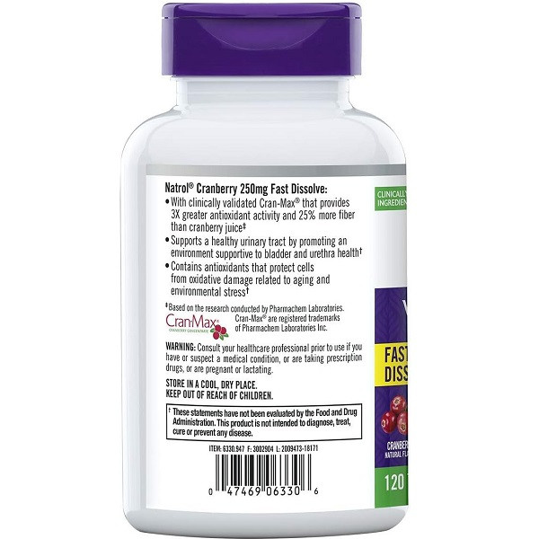 کرنبری ناترول 250 میلی گرم 120 عدد Natrol Cranberry