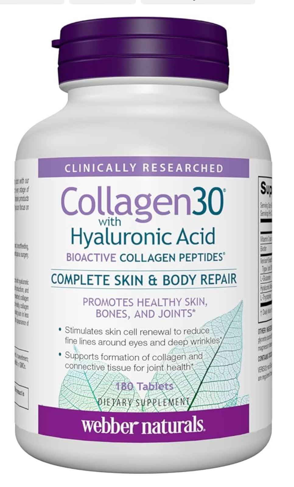 کلاژن با هیالورونیک اسید وبر نچرالز (180 عددی)