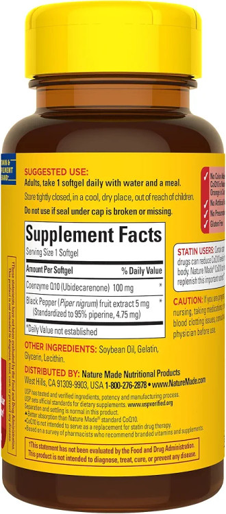 کو آنزیم نیچر مید( 30 عددی ) Nature Made CoQ10 100mg