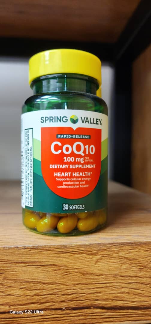 کوآنزیم CoQ10 اسپرینگ والی ۳۰ عددی Spring Valley Rapid-Release CoQ10, 100 mg Softgels