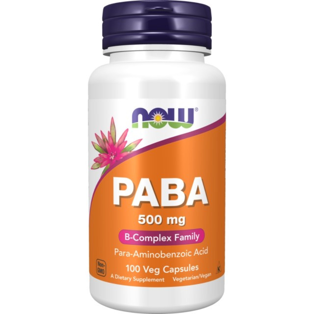 کپسول سلامت پوست پابا ناو NOW PABA 500mg (100 عددی)