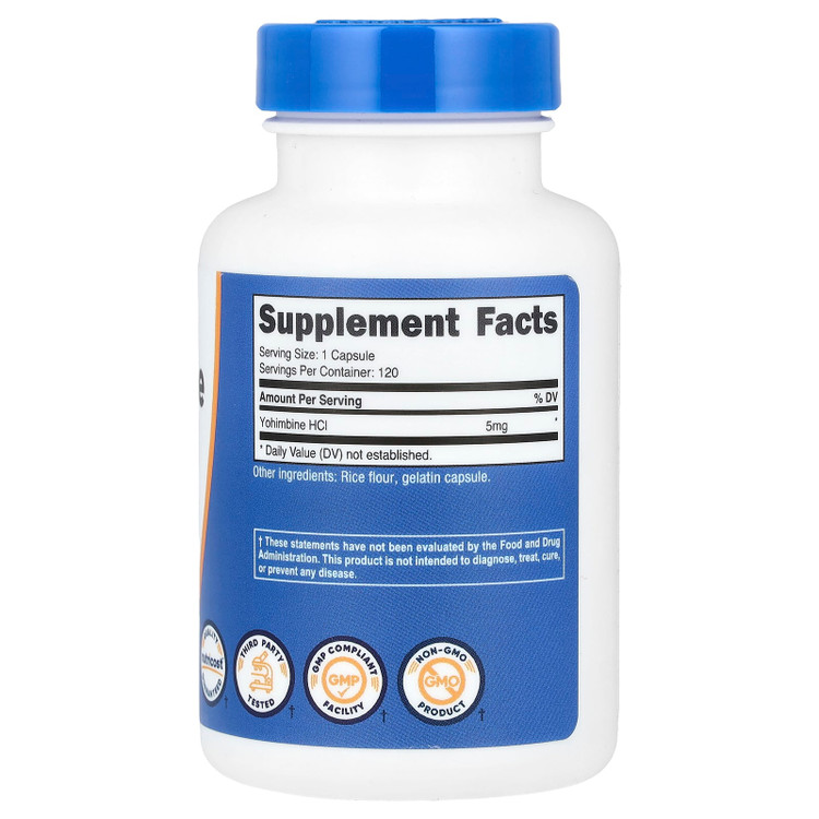 یوهیمبین ناتری کاست ۲۴۰عددی Yohimbine, 5 mg, 120 Capsules