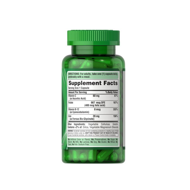 آهن آسان پوریتان پراید (90 عددی)Puritans Pride. Easy IRON (Iron Glycinate) 28mg 90 capsules